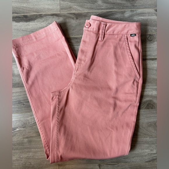Vans Women’s Chino Skate Pants Terracotta Pink Size 24 Excellent Condition - Picture 1 of 11